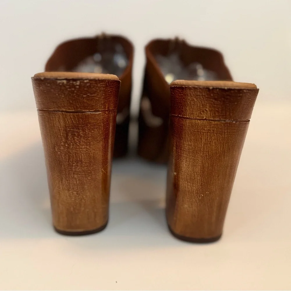 Steve Madden Brown Platform Mules - Picture 6 of 13